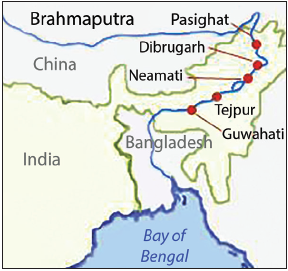 cities located on brahmaputra river