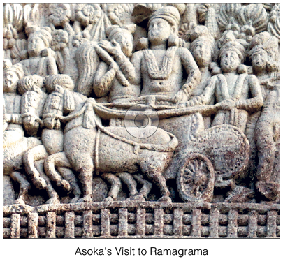 ashoka's visit to ramagrama
