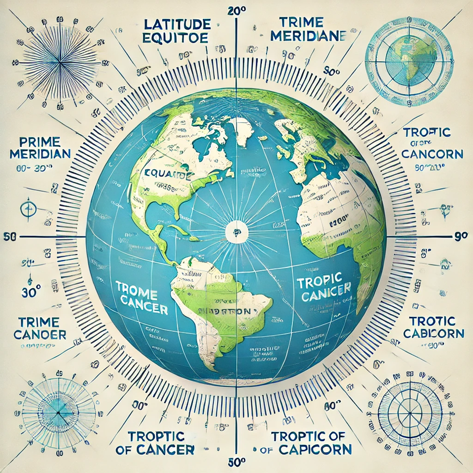 latitudes and longitudes & time zones