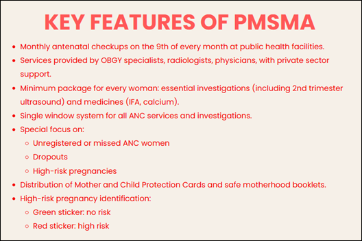 प्रधानमंत्री सुरक्षित मातृत्व अभियान (PMSMA) के बारे में