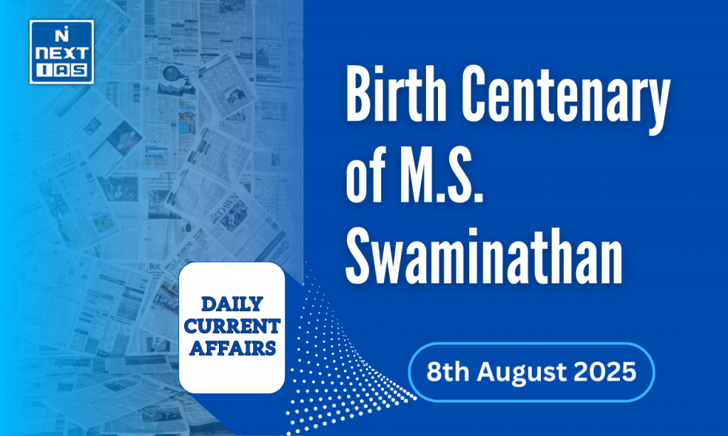 birth centenary of ms swaminathan