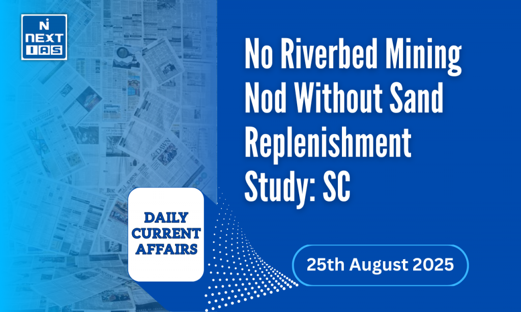 no riverbed mining nod without sand replenishment