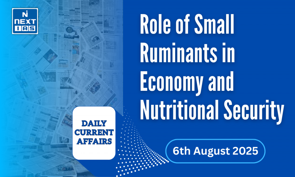 role of small ruminants in economy and nutritional security