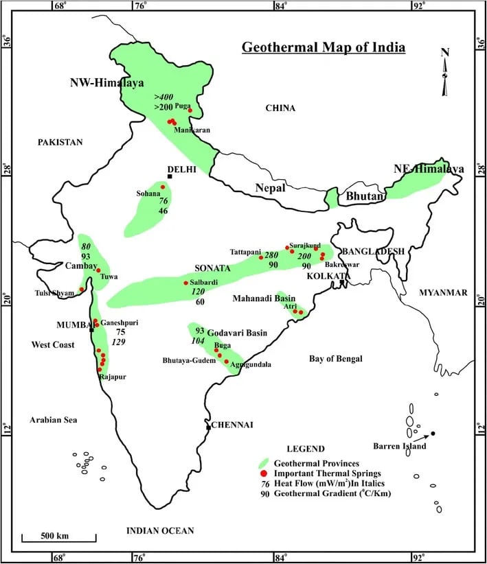 geothermal map of india