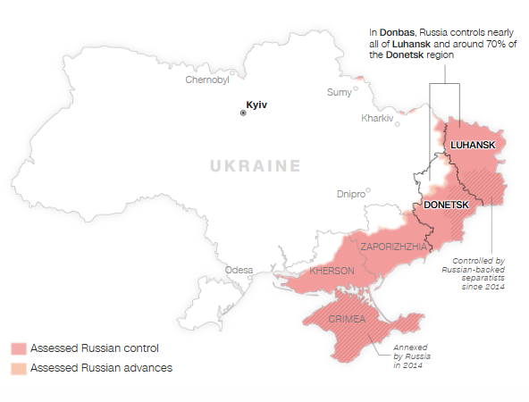 Donetsk as part of Ukraine