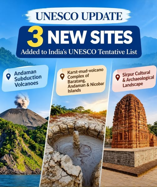 3 new sites added to india’s unesco tentative list
